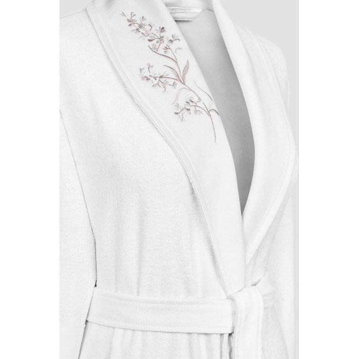 Togas Solange Cotton Blend Terry Cloth Above Knee Bathrobe With Pockets